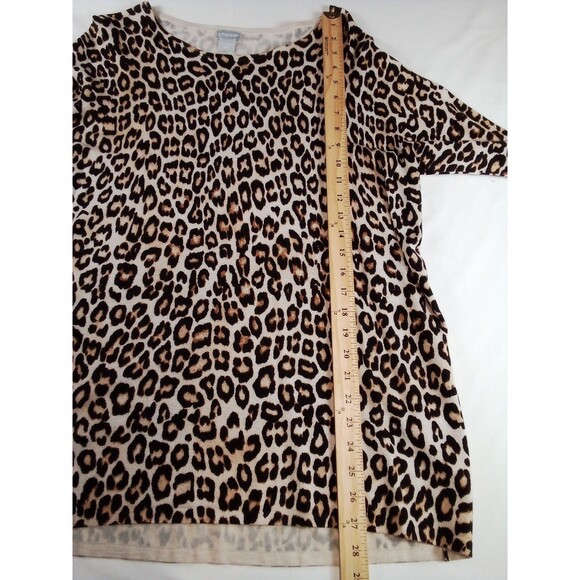 Women's Chico Leopard Print Blouse/Top Size 1 - Picture 12 of 15